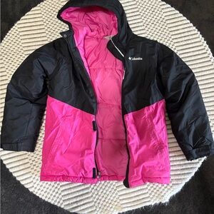 Columbia Kids' Pink and Black Raincoat